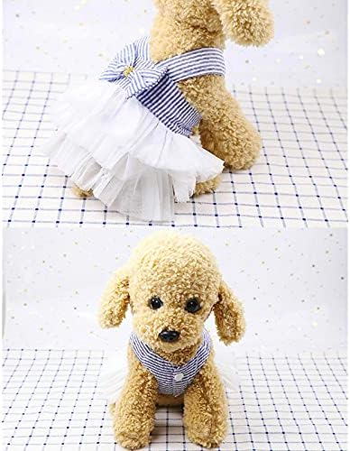 HonpraD Küçük Kız Köpek Giysileri Elbiseler Etek Örgü Dantel Şerit Köpek Kabarcık Prenses Elbise Elbise Elbiseler
