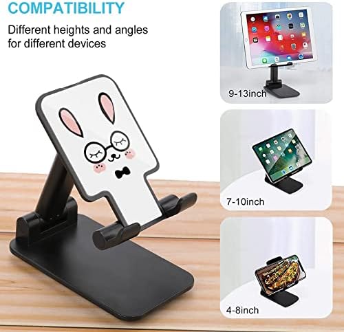 Kawaii Tavşan cep telefonu standı Masası Katlanabilir telefon tutucu Yükseklik Açısı Ayarlanabilir Sağlam Standı Siyah