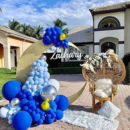 125 pcs Kraliyet Mavi Balonlar Farklı Boyutları Paketi, 18/12/10/5 inç Kraliyet Mavi Lateks Balonlar Çelenk Kiti için