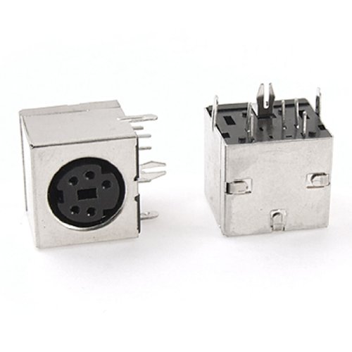 Aexit 5 Adet Ses ve Video Aksesuarları Mini DIN 5 Pin S-VHS PCB Montaj Konnektörleri ve Adaptörleri Soket Konnektörleri