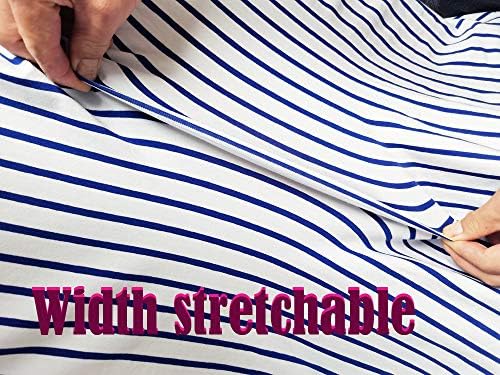 Yard tarafından kumaş Pamuk Spandex Mavi ve Beyaz Çizgili Tek Jarse Örgü iplik kumaş Boyalı 4 Yollu Streç T Shirt