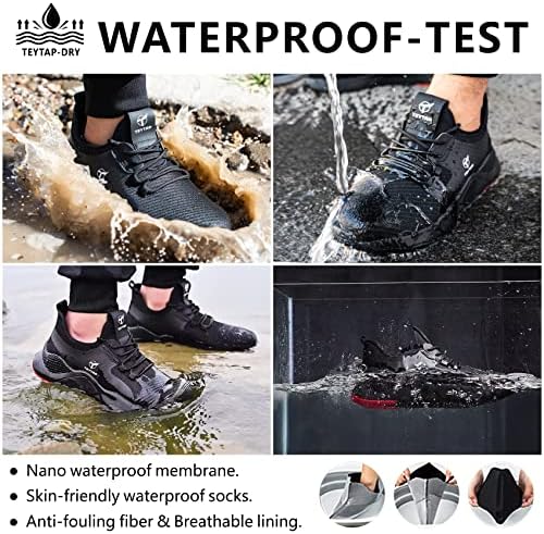 TEYTAP Su Geçirmez Çelik Burunlu Ayakkabı Erkekler Kadınlar için Hafif iş ayakkabısı Nefes Rahat Güvenlik Ayakkabıları