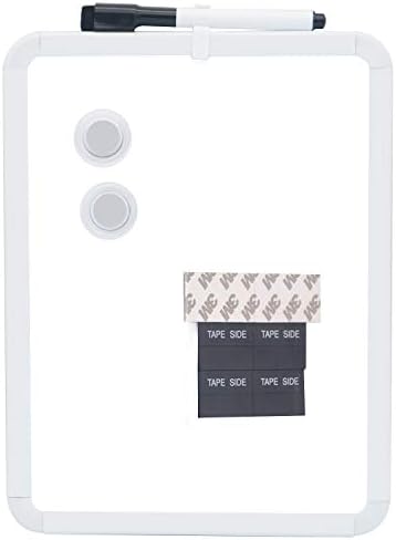 Buzdolabı, Dolap için İşaretleyici ve Mıknatıslı Manyetik Kuru Silinebilir Beyaz Tahta 8,5 x 11 (Beyaz)