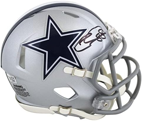 Cowboys CeeDee Kuzu İmzalı Gümüş Hızlı Mini Kask Fanatikleri COA İmzalı NFL Mini Kasklar
