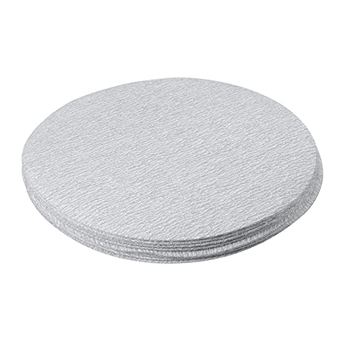 Kozelo 10 Adet Zımpara Diskleri cırt cırt Destek - [5 İnç x 240 Irmik] Alüminyum Oksit Beyaz Kum Kağıtları orbital
