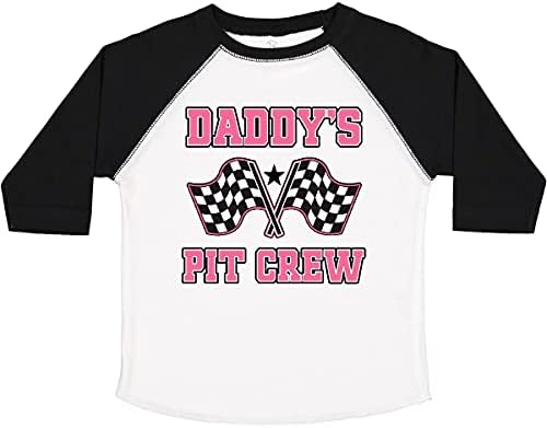 damalı Bayraklı Inktastic Daddy's Pit Crew Tasarımı Yürümeye Başlayan Çocuk Tişörtü