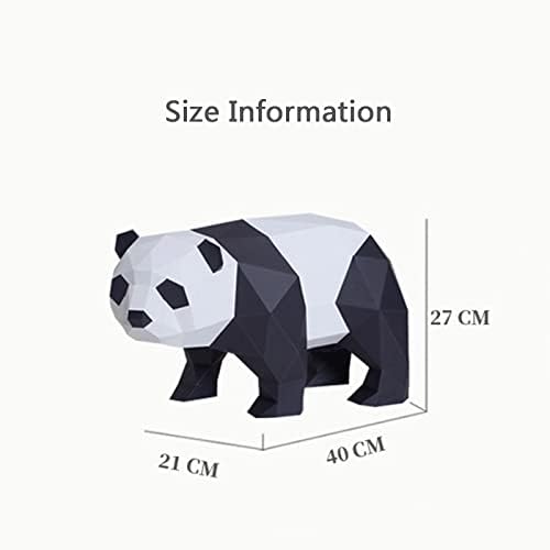 Ayakta Panda Görünüm 3D Kağıt Heykel Yaratıcı Kağıt Modeli DIY Origami Bulmaca Geometrik Kağıt Kupa El Yapımı Ev Dekorasyon