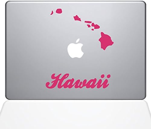 Çıkartma Gurusu Hawaii Çıkartma Vinil Çıkartması, 15 MacBook Pro ( ve Daha Yeni Modeller), Pembe (1452-MAC-15X-BG)
