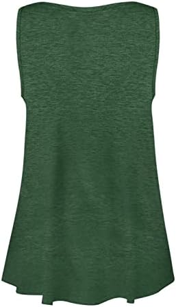 Kadın Yaz 2023 Kolsuz Rahat Düz Renk O-Boyun T-Shirt Bluz