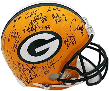 1996 Takım İmzaladı Green Bay Packers Otantik NFL Kaskı - İmzalı NFL Kaskları