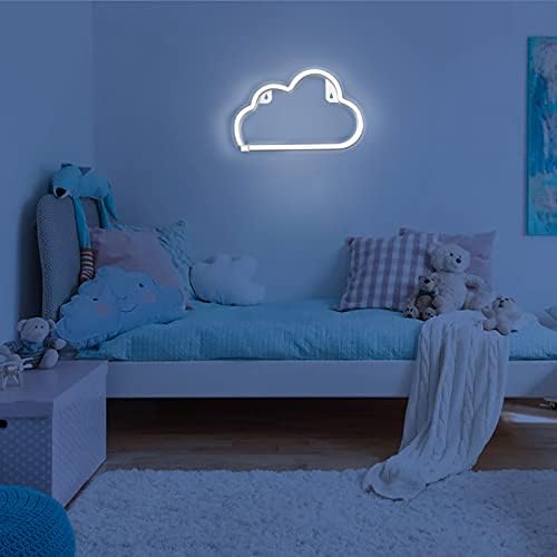 Bulut Neon tabelalar, Duvar dekoru için LED bulut Neon ışık, Pil veya USB ile Çalışan Bulut Burcu Şekilli Dekorasyon