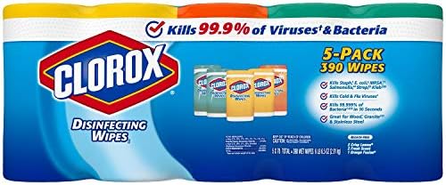 Clorox Dezenfekte Mendilleri Çeşit Paketi, 78 Adet (5'li Paket)