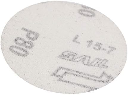 X-DREE 3inch Dia Abrasive Sanding Flocking Sandpaper Sheet Disc 80 Grit 50 Pcs(Disco de papel de lija de papel de