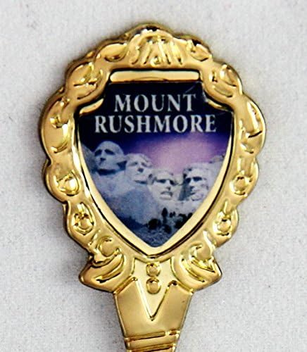 Rushmore Dağı Güney Dakota Hatıra Altın Kaplama Koleksiyon Büküm Kaşık 5 lpco