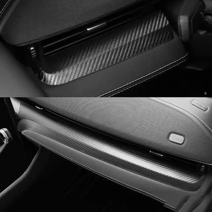 N?Yüksek Kaliteli Karbon Fiber Deri koruyucu film Sticker İç Aksesuarları Ford Mustang için Mach-E 2021 +(Sol Sağ