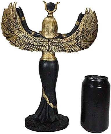 Ebros Hediye Mısır Tanrıçası Isis Ra Açık Kanatlı Heykeli 12 Uzun Boylu Annelik Tanrısı Sihirli Bilgelik ve Doğa Ev