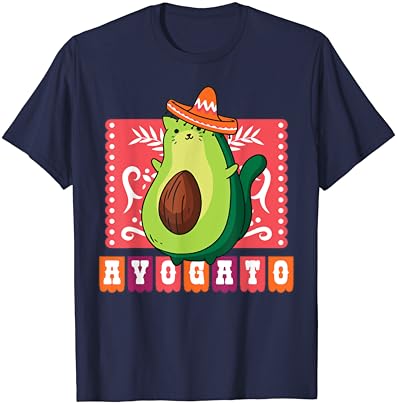 Cinco De Mayo Komik Miyav Avogato Kedi Avokado Meksika T-Shirt