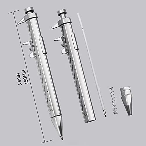 KXDFDC 2 Adet jel mürekkep kalemi Sürmeli Kumpas 10cm metrik ölçü Hassas ölçme aracı Çok Fonksiyonlu Kumpas