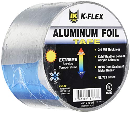 K-Flex 800-BANT-ALF - 4 Gümüş Alüminyum Folyo Bant, 4 Genişlik x 50 yd.