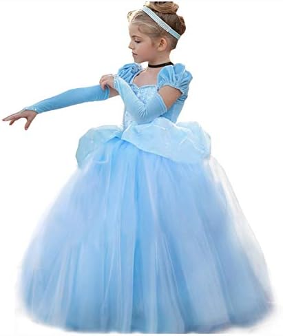 CQDY Külkedisi Elbise Prenses Kostüm Cadılar Bayramı Partisi Elbise Mavi