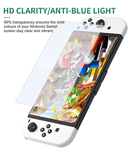 Nintendo Switch OLED ile Uyumlu rapell Cam Ekran Koruyucuları - Premium Temperli Cam Ekran Koruyucu İkiz Paket [2X