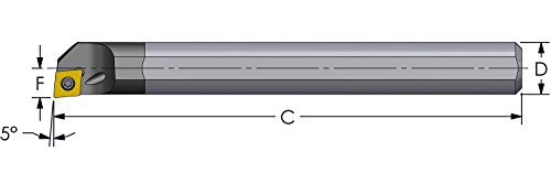 Ultra - Dex E16R SCLCR3 Karbür Sıkıcı Bar tutmak için bir Pozitif CCMT 32.51 at-5 Derece Kurşun, sağ El, Soğutucu
