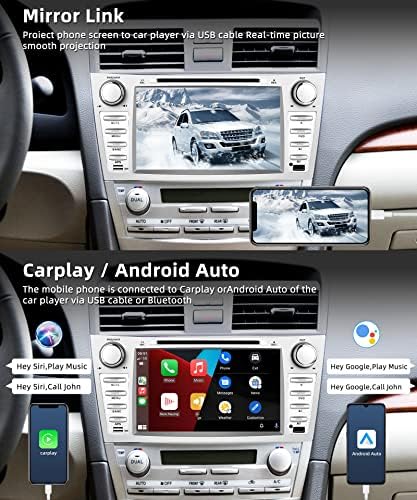 Araba Radyo Toyota Camry 2006-2011 için DVD CD ile Apple Carplay Android Oto, 8 inç Dokunmatik Ekran Camry CD Çalar