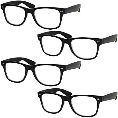 4 Pairs Deluxe okuma gözlüğü Bahar Menteşe Rx Okuyucular-Şık Klasik Tasarım