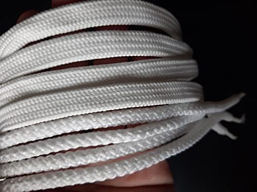 4 Adet Beyaz Düz İpli Kordon Değiştirme Kabloları - Hoodie için 55 inç Siyah, Eşofman altı, Sweatshirt, Şort, Pantolon