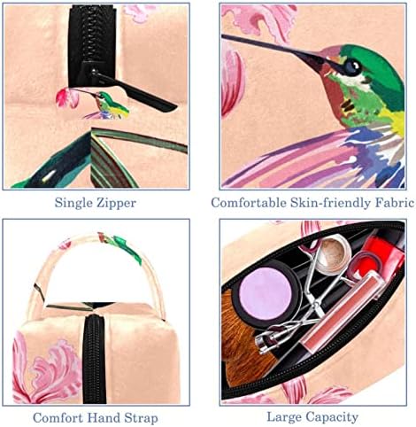 Kadınlar için TBOUOBT Kozmetik Çantası, Makyaj Çantaları Ferah Tuvalet Kılıfı Seyahat Hediye, kuş çiçek sanat hayvan