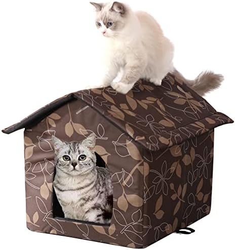 Açık Kediler için Kedi Evleri Vahşi Kediler için Açık Evler Köpekler Kedi Evi Kapalı Kediler için Kedi Evleri (Kahverengi
