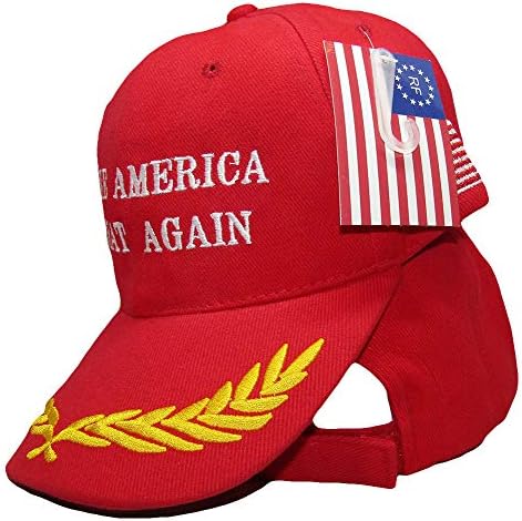 K'nın Yenilikleri Amerika'yı Yeniden Harika Yapıyor Yumurta ve Bayrak Kırmızı Koz İşlemeli Şapka Kapağı (RUF)