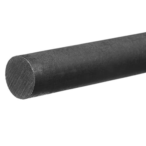 Delrin Asetal Homopolimer Plastik Çubuk, Siyah, 1-1 / 2 Çap x 3 ft. Uzun