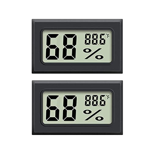 JEDEW 2-Pack Higrometre Ölçer Termometre Kapalı/Açık,Nemlendiriciler için Mini Dijital Sıcaklık Nem Ölçer Sera Sürüngen