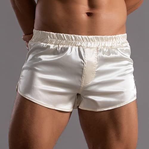 Bmısegm Erkek Boksörler Iç Çamaşırı Erkek Yaz Düz Renk Pantolon Elastik Bant Gevşek Hızlı Kuru Rahat Spor Koşu Kısa