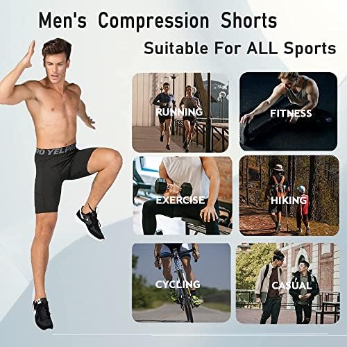 LEICHR 3 Paket erkek dar şort Serin Kuru Spor Sıkı Kısa Cepler ıle Koşu Egzersiz fitness şortu Iç Çamaşırı