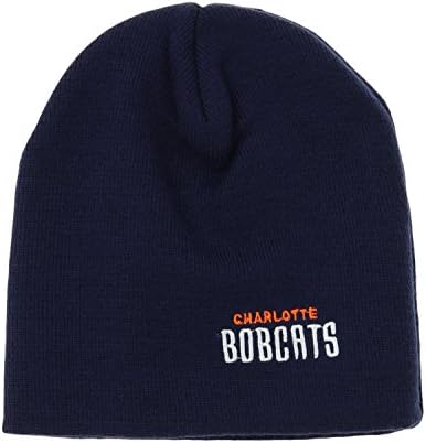 Outerstuff NBA Gençlik Erkek Retro Charlotte Bobcats Takım Logosu Örgü Şapka, Donanma