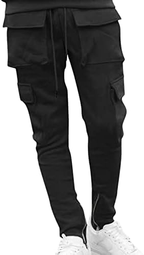 DIYAGO Egzersiz Pantolon Erkekler Düzenli Fit Atletik Sweatpant Moda Casual Jogger Şık Streetwear Pantolon Çok Cepli