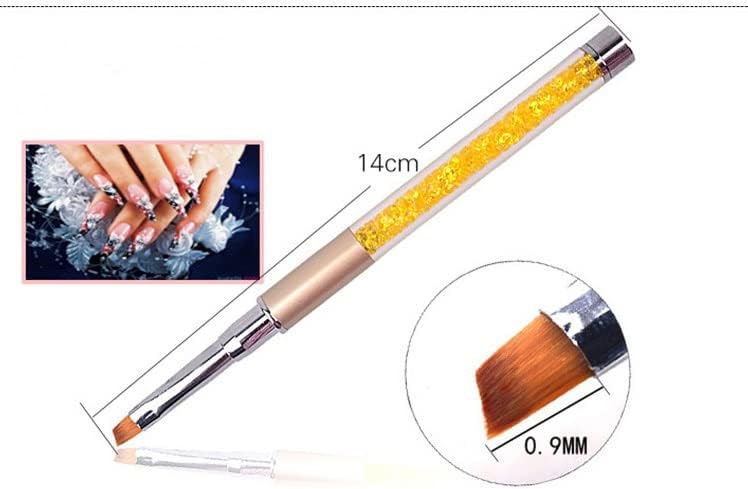 WYKDD Tırnak Fırçası Seti Boyama Akrilik Rhinestone Jel Fırça Kalem Seti Aracı