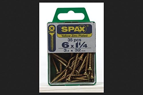 Spax Çok Malzemeli Vida 1-1 / 4 Çinko Phillips / Kare Çoklu Malzeme Dişi Düz Kafa Kutusu 35