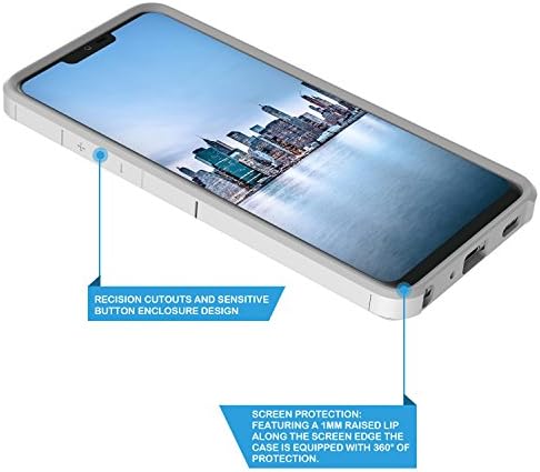 LG G7 Thinq için Rosebono Durumda, ince Hibrid Çift Katmanlı Darbeye Dayanıklı Sert Kapak Grafik Moda Sevimli Renkli