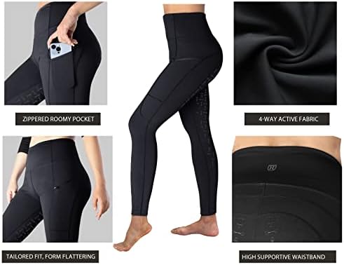 Harrison Howard kadın Tam Koltuk Silikon Kavrama Binicilik Pantolon At Binme Tayt Yüksek Belli Tayt Kadınlar için