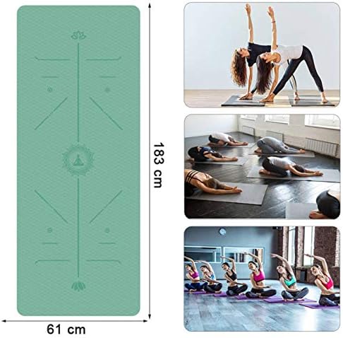 NC Yoga Mat Pozisyon Hattı Kaymaz Halı Paspas Yeni Başlayanlar için Uygun Çevre Fitness Jimnastik Mat