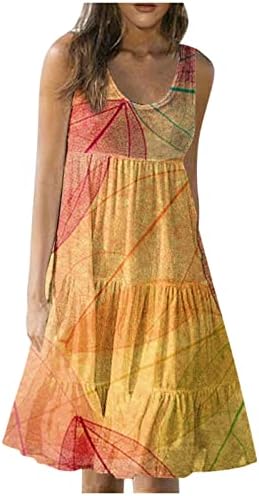 Boho Elbiseler Kadınlar için Çiçek Baskı O Boyun evaze elbise Sundress Vintage Rahat Dışarı Çıkmak Elbiseler Kadınlar