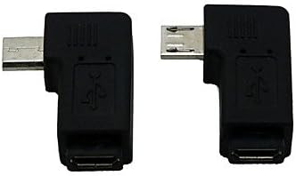 1 Takım Sağ / Sol Açılı 90 Derece mikro USB Erkek mikro usb Dişi Uzatma Adaptörü Dönüştürücü Kablosu Kablo Konektörü