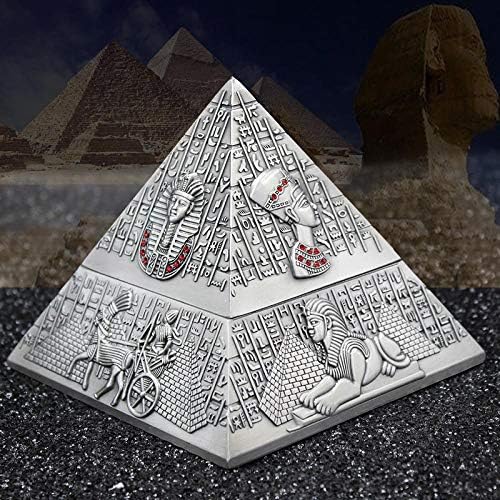 Ev ve Mutfak Küllük Retro Mısır Piramidi kül tablası Moda Çok Fonksiyonlu Ev Odası Süslemeleri kapaklı Ashtra
