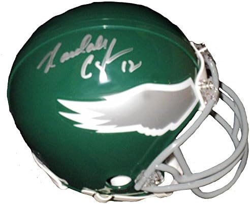 Randall Cunningham İmzalı Philadelphia Eagles Mini Kaskı-İmzalı NFL Mini Kaskları