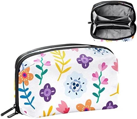 Kadınlar ve kızlar için makyaj çantası fermuarlı çanta seyahat kozmetik düzenleyici, Çiçek