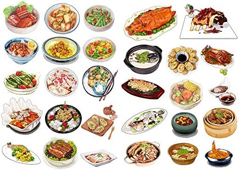 Seasonstorm Çin Yemeği Yemek Menüsü Estetik Günlüğü Seyahat Dergisi Kağıt Çıkartmalar Scrapbooking Kırtasiye Okul