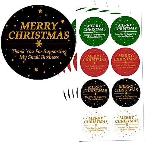 En iyi etiket Noel Küçük işletme Etiketlerimi Desteklediğiniz için Teşekkür Ederim,Noel Kış Teması Özel Teşekkür Etiketleri,2